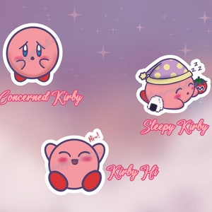 Kirby Stickers - 2&quot;, Waterproof & UV resistant, Cute for Laptops, Water Bottles or Decorating