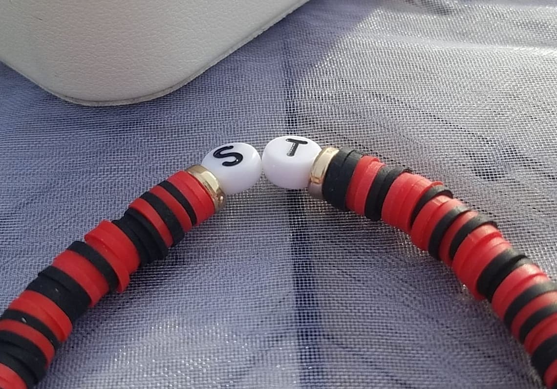 Stranger Things Heishi Clay Bead Bracelet Etsy