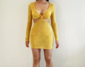 Tight Yellow Dress - Etsy