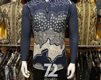 Mandala Batik Shirt: Men's Long Sleeve Formal Shirt