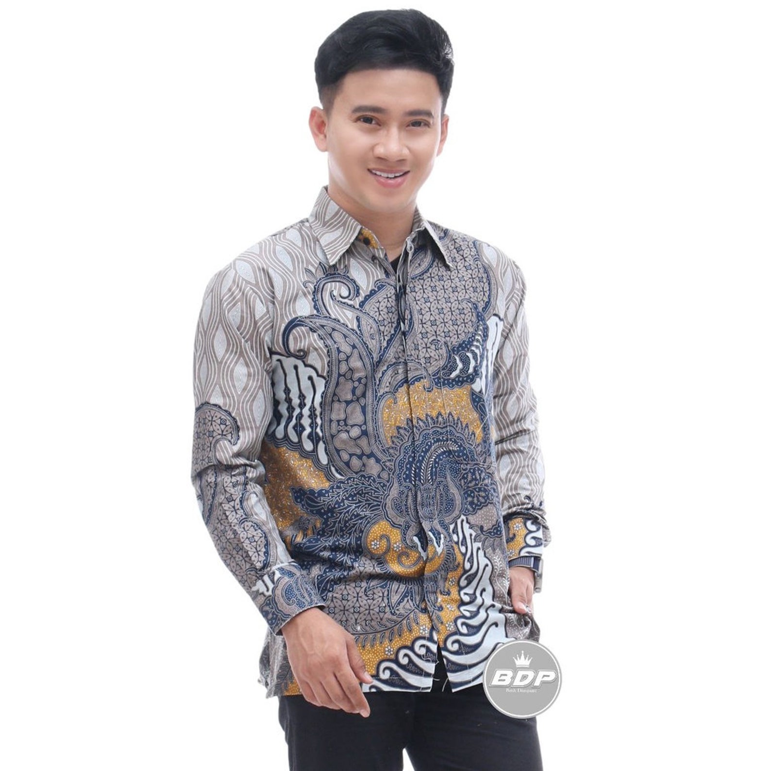 Men's Batik Shirt - Forest Whispers | Long Sleeves