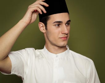 Black Velvet Songkok – Islamic Men's Peci Hat
