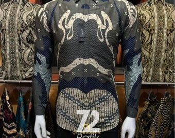 Men's Batik Shirt: Traditional Toraja Style Long Sleeve