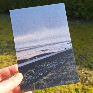 Cartolina molo in riva al mare, 13 x 18 cm, fotografia, stampa fotografica, mare, Mare del Nord, biglietto d'auguri, cartolina, Spieka, bassa marea, foto, strutturato, Mare dei Wadden