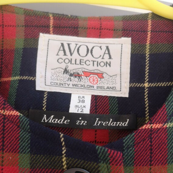 Avoca Collection Jacket UK 12 Red tartan Check Co… - image 3