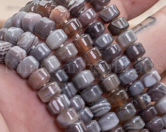 Botswana Agate 7.5mm Rondelle Barrell Beads Strand