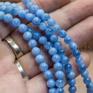 Blue Quartz 6mm Round Beads Strand
