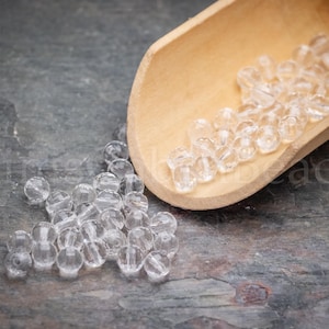 Clear Crystal Quartz 6mm Micro Faceted Round Beads Loose - Lots of 20 Beads