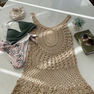 Crochet Dress, Beach Dress, Summer Cotton Dress, Festival Crochet Dress/Bohemian Crochet Dress