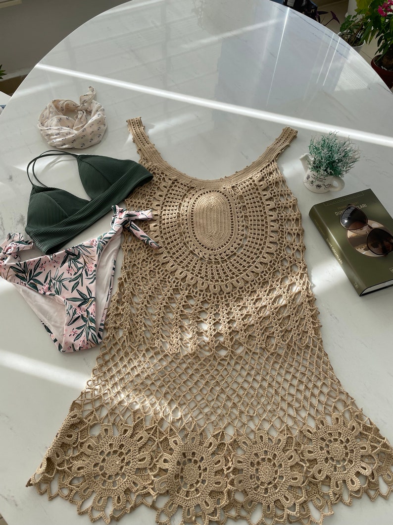 Crochet Dress Beach Dress Summer Cotton Dress Festival Etsy