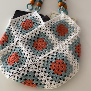 Crochet Bag, Granny Square Bag, Crochet Purse, Crochet tote Bag, Retro Bag, Hippie Bag, Handmade Bag, Boho Bag, Vintage Style, Bag For Women