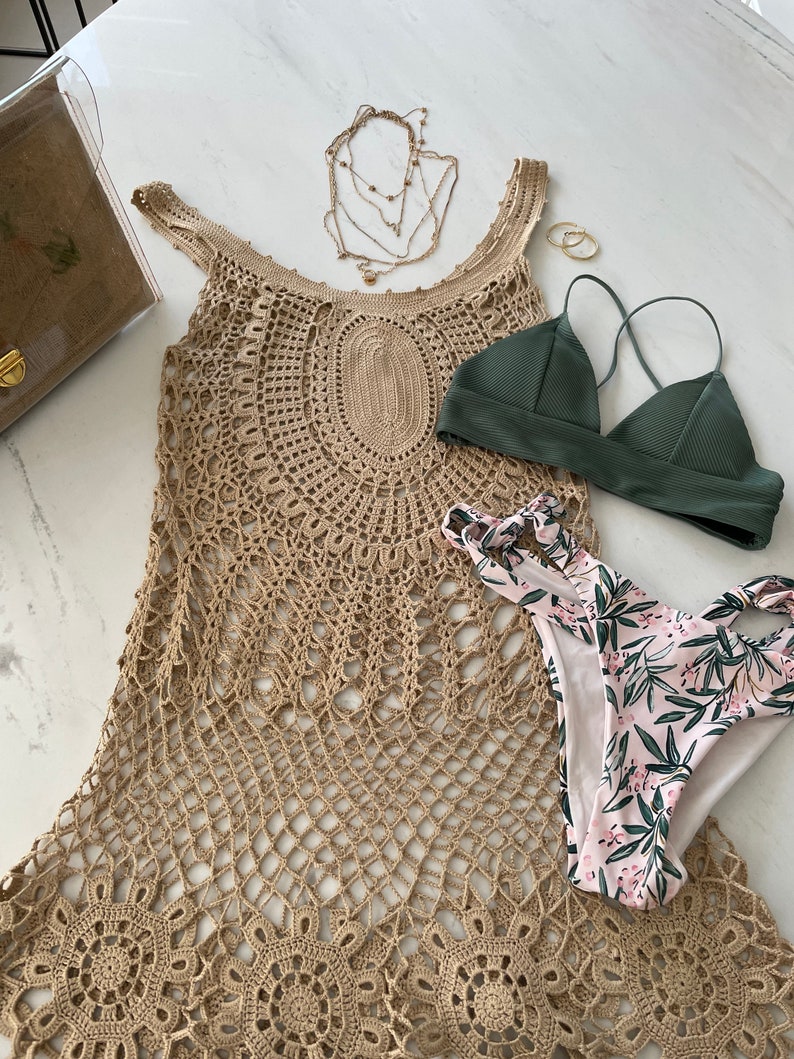 Crochet Dress Beach Dress Summer Cotton Dress Festival Etsy