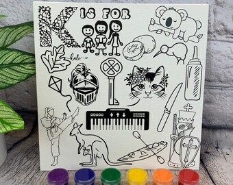 Custom Kids Birthday Party Favors, DIY Craft Painting Kit for Children