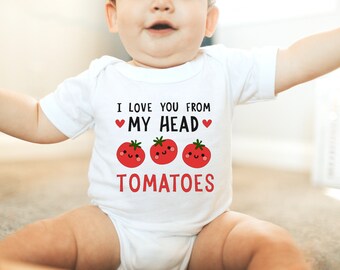 Funny Tomato Pun Baby Bodysuit, Unisex Cotton Shirt