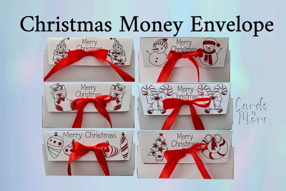 Christmas Money Envelope Gift Money Holder Money Envelope Etsy UK