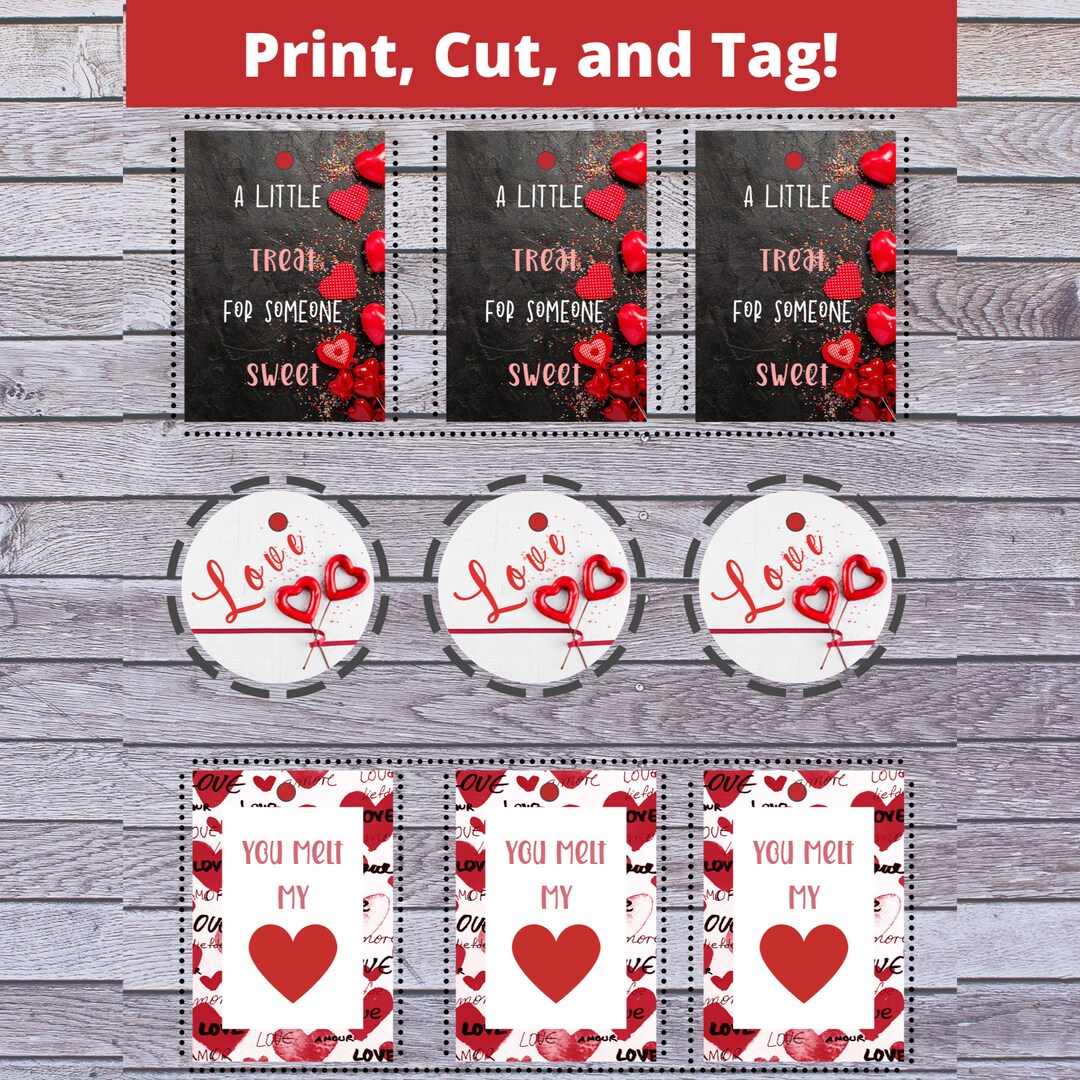 Printable Valentine's Day Gift Tags - Etsy