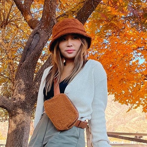 Sherpa Fuzzy Bucket Hat - Custom Patch
