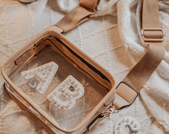 FREE 2-DAY Shipping! Clear Crossbody Purse with Cotton Strap - Music Concert Stadium Approved PVC