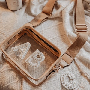 FREE 2-DAY Shipping! Clear Crossbody Purse with Cotton Strap - Music Concert Stadium Approved PVC