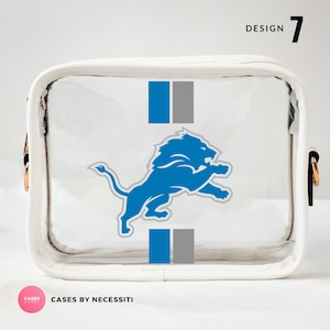 Detroit Lions -NFL Football Custom Clear Bag- Stadium Approved- Cute Crossbody