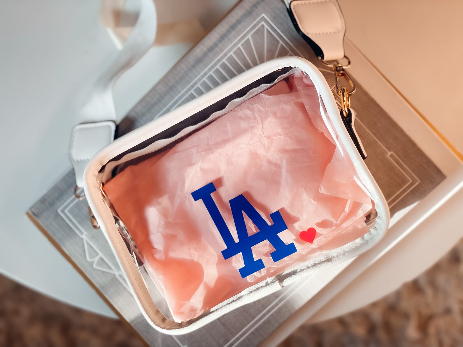 LA Dodgers Clear Bag Stadium Approved Cute Crossbody Etsy
