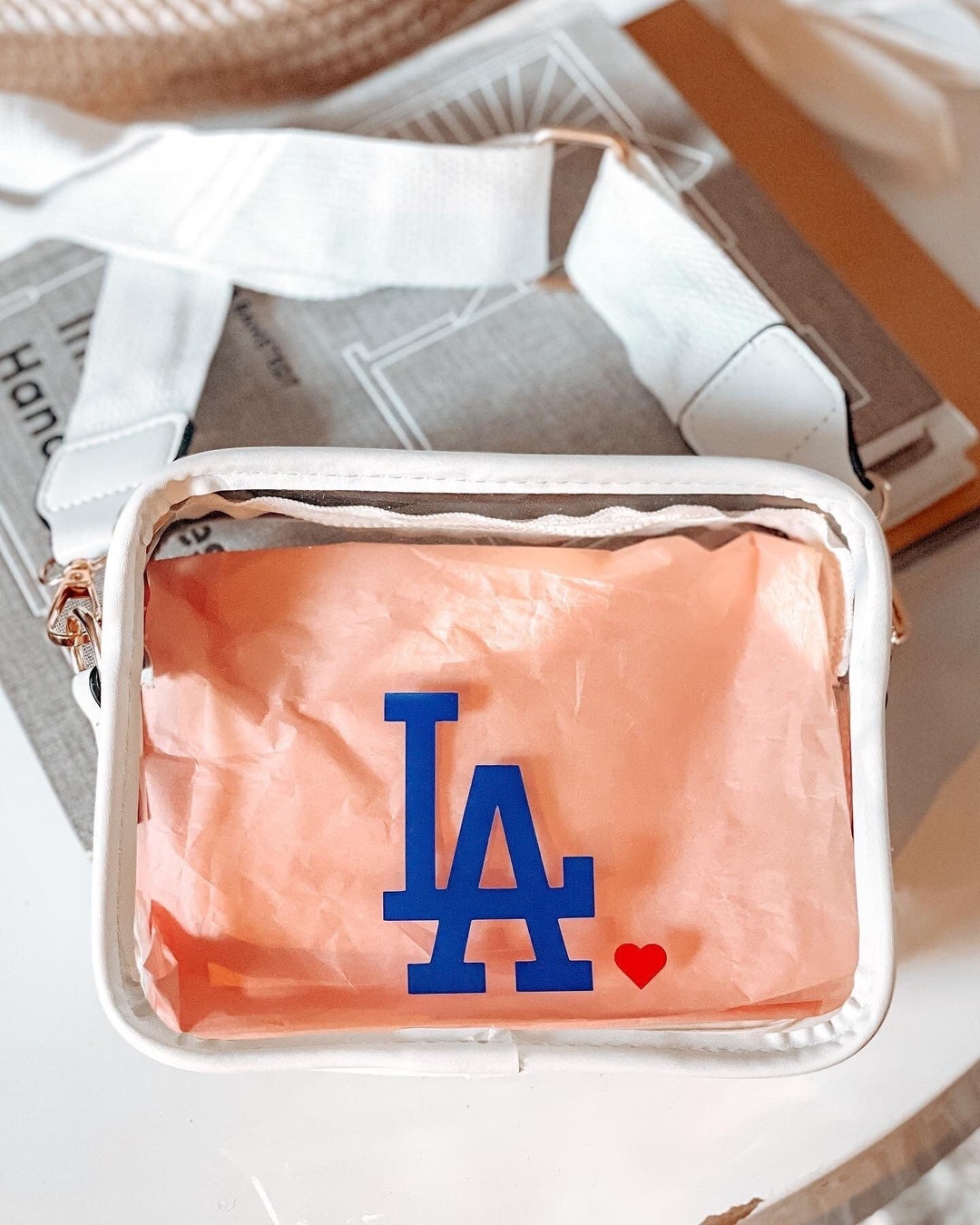 LA Dodgers Clear Bag Stadium Approved Cute Crossbody Etsy