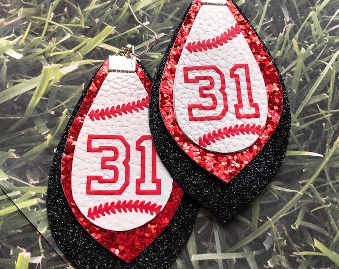 Customized baseball/softball earrings