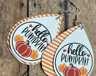 Fall earrings, I love fall, hello pumkin, it’s fall yall, assorted earrings, seasonal earrings, pumpkins, fun saying earrings for fall