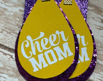 Custom cheer mom earrings, cheer earrings, cheer