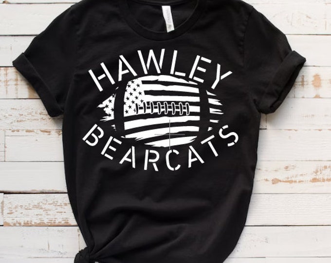 Football flag tee, customizable football tee, flag tee, school spirit tee, team name flag tee, football gear, football custom shirts