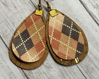 Fall earrings, autumn earrings, fall plaid, pumpkins, pumpkin earrings, seasons, orange glitter fall, earrings, seasonal earrings