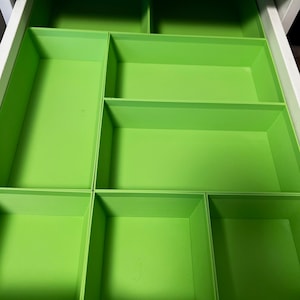 Schubladeneinsatz flache Schublade für einen IKEA Alex-Schubladenschrank 36x70 Nähzimmer Büro 8-teilig Grün