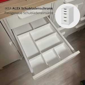 Modularer Schubladeneinsatz für IKEA ALEX Schubladenschrank 36x70 | Individuelle Aufbewahrungslösung | Büro | Kosmetik | Bastelmaterial | V2