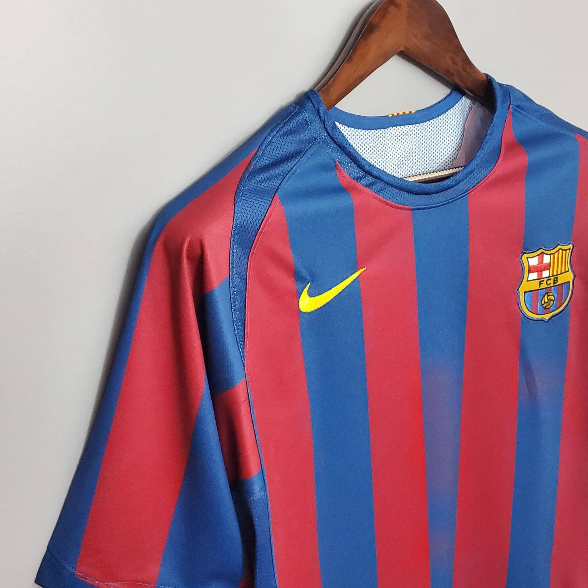 Barcelona 2005/06 Home Retro Football Kit Vintage Soccer Shirt Etsy UK