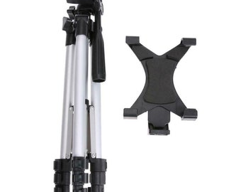 Universal Aluminum Tripod: Telescopic Tablet & Camera Stand