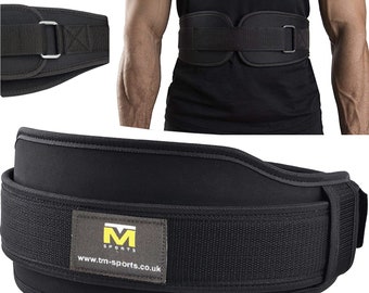Neoprene Weight Lifting Belt: 5.5 Inch Bodybuilding Gym Support Strap