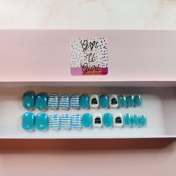 Short Press on Nails - Etsy