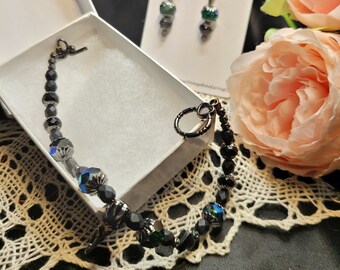 Black Crow *Raven Bracelet and Earring Set