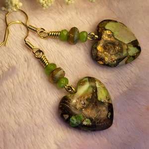 Bronzite and Jasper handmade Earrings *Hypoallergenic * Gift Wrapping Available