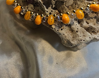 Orange and Gold Necklace