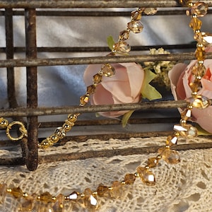 Bridgerton Collection Multifacted Amber with Gold Choker.