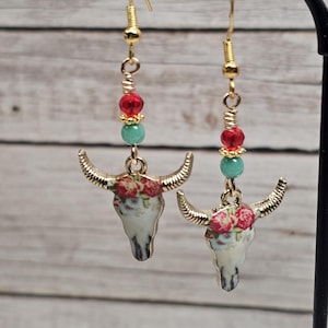 Yellow Stone Theme Worthy Earrings*Steer Cow Earrings
