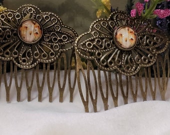 Black Eyed Susan Hair Combs, Black Eyed Susan Hair Accessories, Black Eyed Susan Hair Jewelry