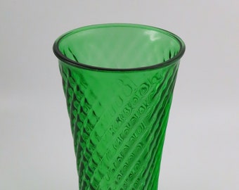 Green Glass Vase, Large Emerald Green Glass Vase, Flower Vase