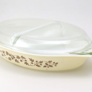 Vintage Pyrex 1960s Divided Casserole Dish