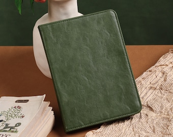 Custodia Kindle in pelle verde vintage per tutti i nuovi Kindle 6" 2022, custodia in pelle personalizzata Kindle Paperwhite 11a generazione, custodia in pelle KPW 3/4/5