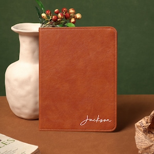 Vintage Pumpkin Colour Leather Kindle Case for All New Kindle 6" 2022, Personalized Leather Kindle Paperwhite Case 11th gen