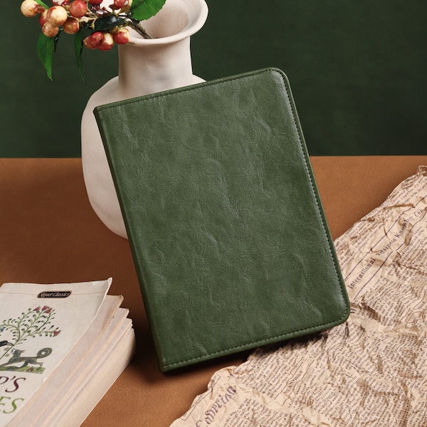 étui Kindle en cuir vert vintage pour tout nouveau Kindle 6" 2022, étui Kindle Paperwhite en cuir personnalisé 11e génération, étui en cuir KPW 3/4/5