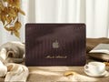 Dark Brown Crocodile Print Personalized Leather Macbook Hard Case For M2 Air 13 2022 A2681 Pro 13 A2338 Pro 14 15 16 Air 15 A3241, Laptop product logo