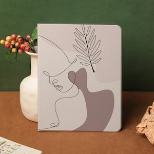 Apricot Line Art iPad case, iPad Air 5 2022, iPad Pro 11/12 iPad 9 2021, iPad 10 2022, iPad Air4, iPad mini 5 6 Custom name iPad